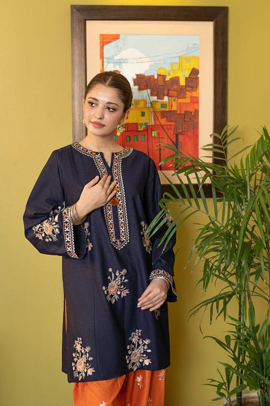 Fully embroidered Shaa Posh SP-MB75 lawn 2-piece suit featuring intricate floral designs on light fabric, perfect for summer wear.