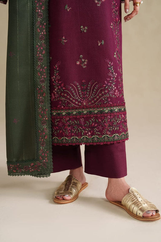 SP-IZ2705 Unstitched Fully Embroidered Lawn Suit With Embroidered Lawn Dupatta
