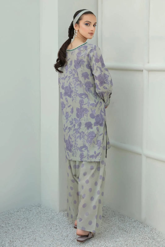 Shaa Posh SP-00 unstitched digital printed lawn suit with matching digital printed lawn trousers, vibrant floral design, and intricate details.