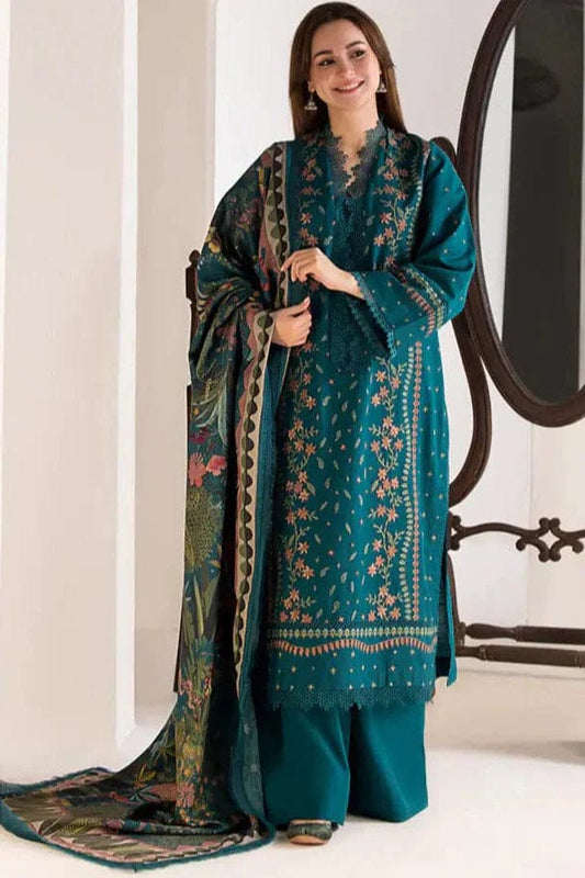 SP-SN61 Lawn Embroidered Suit With Cotton Lawn Printed Dupatta - Shaa Posh