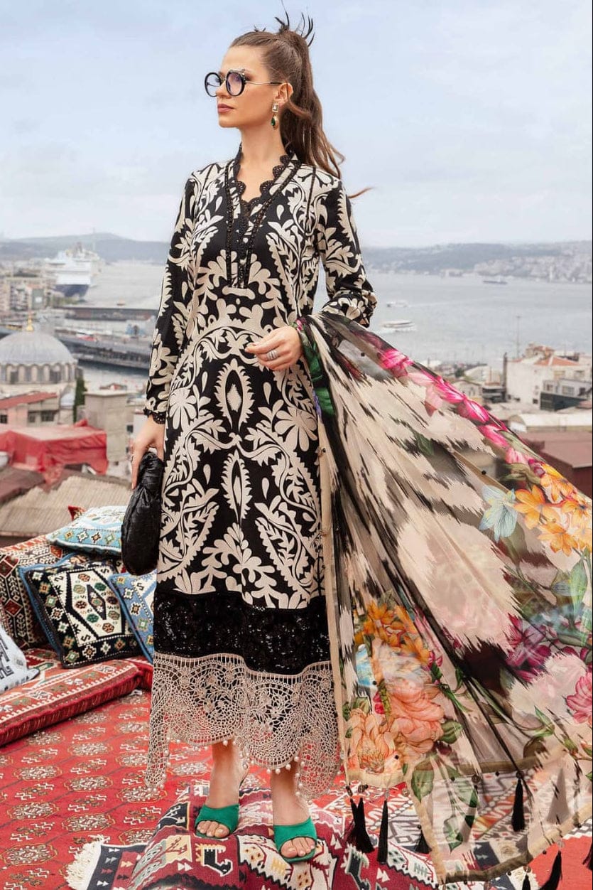 SP-BQ36 Digital Printed Khaddar Suit 3pc with Khaddar Digital Printed Dupatta - Shaa Posh
