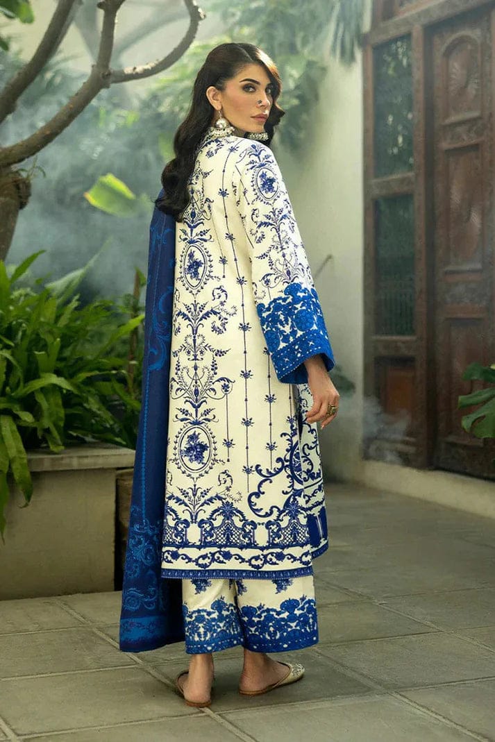 SP-ZC424 Digital Printed Unstitched 3pc Lawn Suit With Digital Printed Lawn Dupatta - Shaa Posh