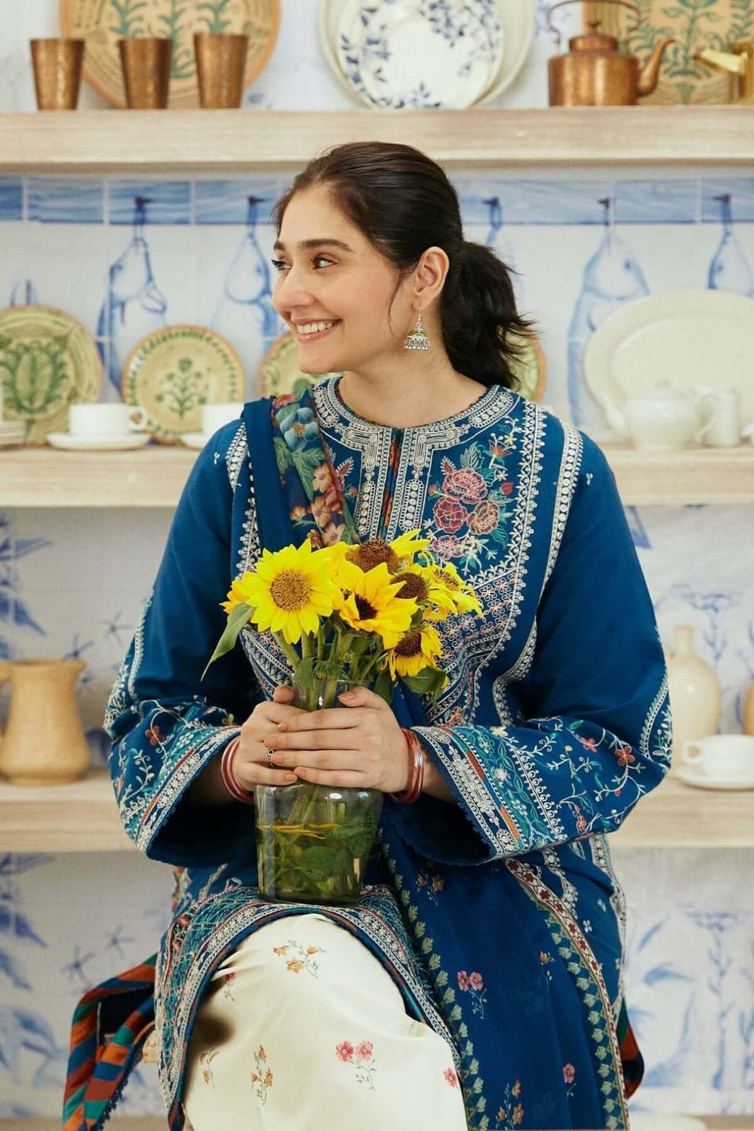SP-ZS50 Unstitched Fully Embroided Dhanak Suit With Wool Shawl - Shaa Posh