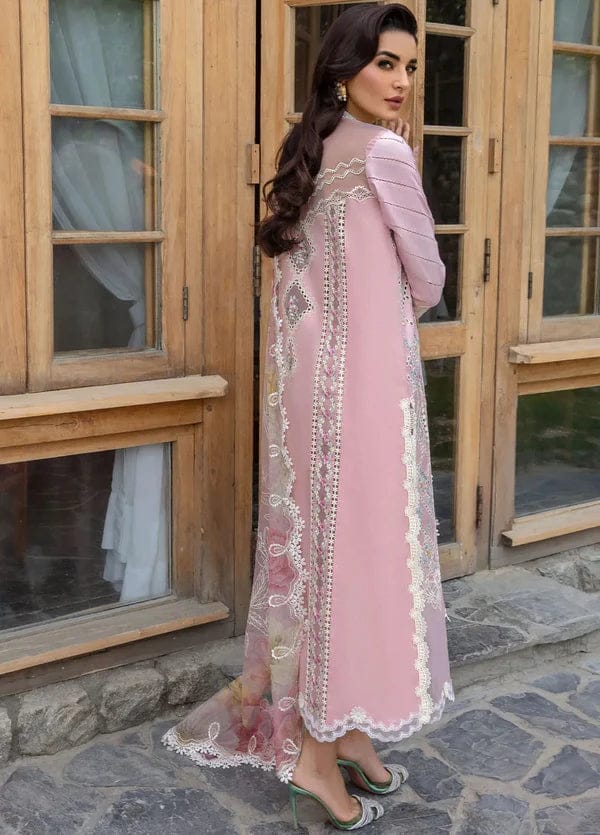 SP-CM2600 Lawn Unstitched 3pc Embroidered Suit With Embroidered Poly Lawn Dupatta - Shaa Posh