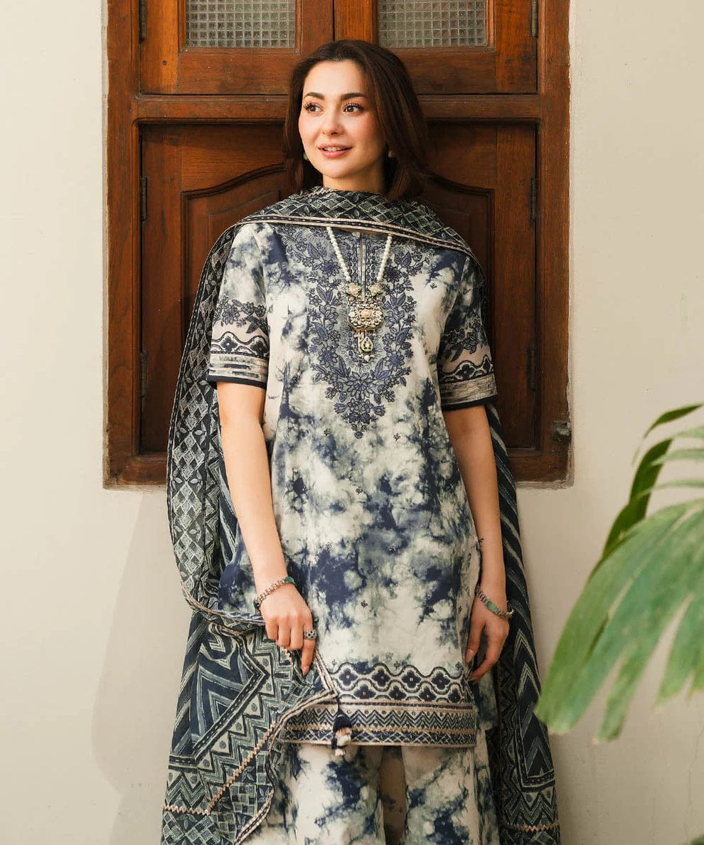 SP-SP500 Unstitched Digital Printed Lawn Suit 3pc With Digital Printed Lawn Dupatta - Shaa Posh