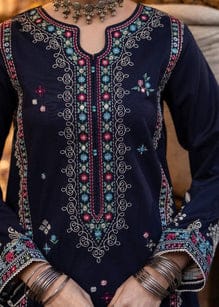 SP-AK905 Dhanak Embroidered Suit With Digital Printed Woolen Shawl - Shaa Posh