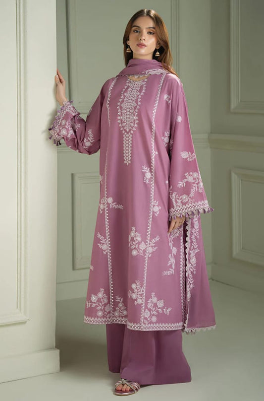 SP-CS900 Unstitched Heavy Embroidered Dhanak Suit With Embroidered Dhanak Shawl - Shaa Posh