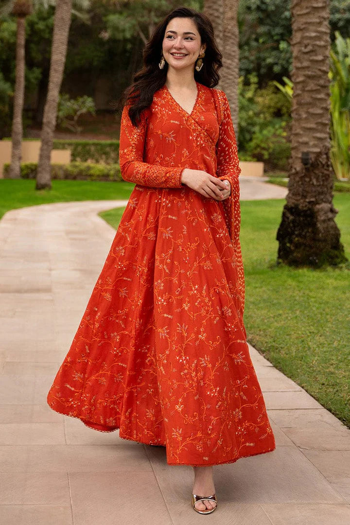 Fully embroidered 3-piece lawn suit by Shaa Posh, featuring printed cotton lawn fabric and an embroidered dupatta.