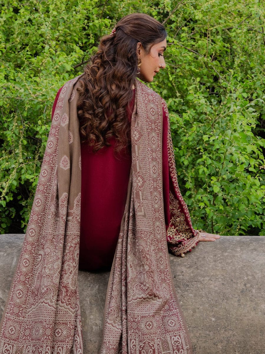 SP-IZ88333 Unstitched Fully Embroided Lawn Suit With Cotton Lawn Digital Printed Dupatta - Shaa Posh