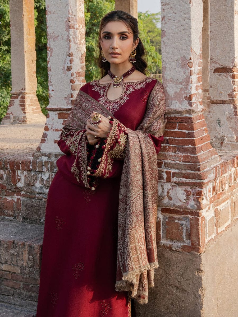 SP-IZ88333 Unstitched Fully Embroided Lawn Suit With Cotton Lawn Digital Printed Dupatta - Shaa Posh