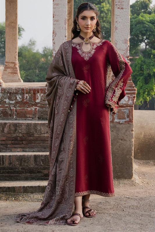 SP-IZ88333 Unstitched Fully Embroided Lawn Suit With Cotton Lawn Digital Printed Dupatta - Shaa Posh