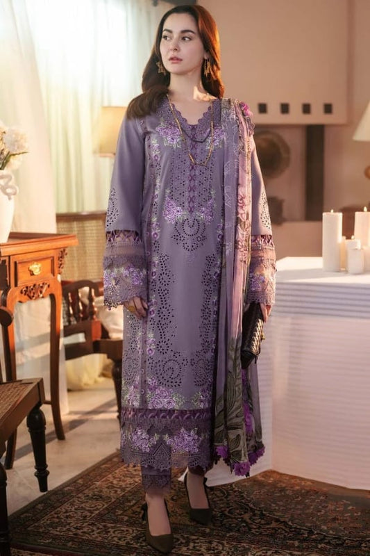 SP-JD2680 Lawn Unstitched Embroidered 3pc Suit With Lawn Digital Printed Dupatta - Shaa Posh