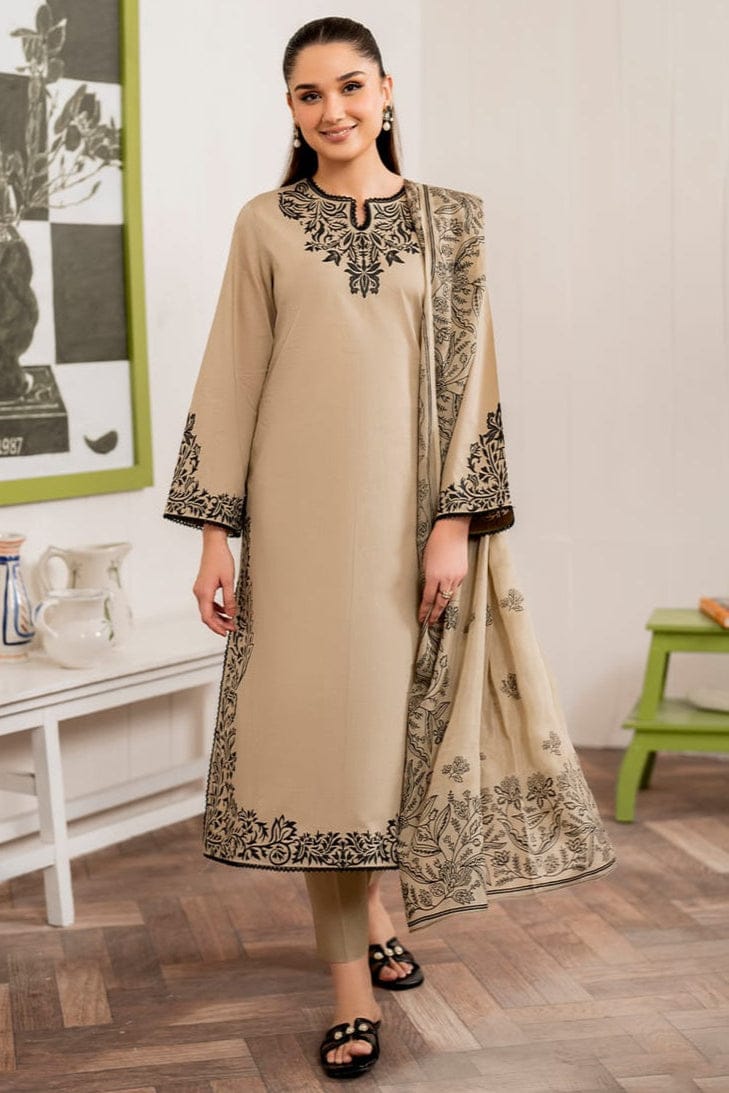 SP-SPL746 Unstitched Embroidered Lawn Suit 3pc With Digital Printed Monar Dupatta - Shaa Posh