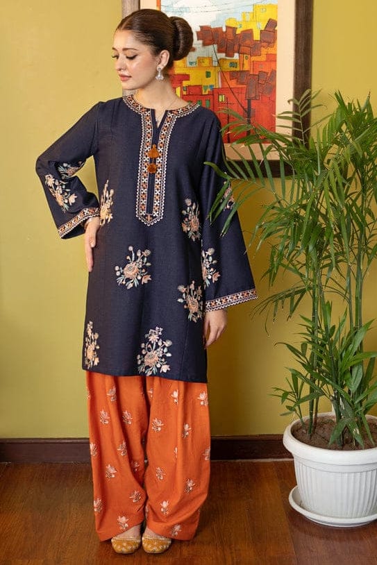 Fully embroidered two-piece lawn suit by Shaa Posh, featuring intricate designs on lightweight fabric, perfect for summer wear.