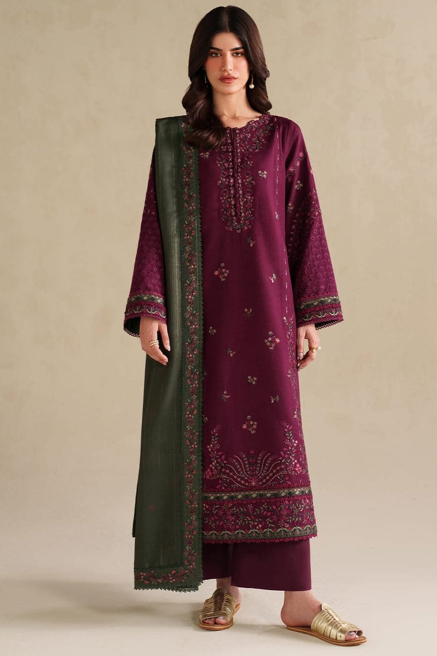 SP-IZ2705 Unstitched Fully Embroidered Lawn Suit With Embroidered Lawn Dupatta