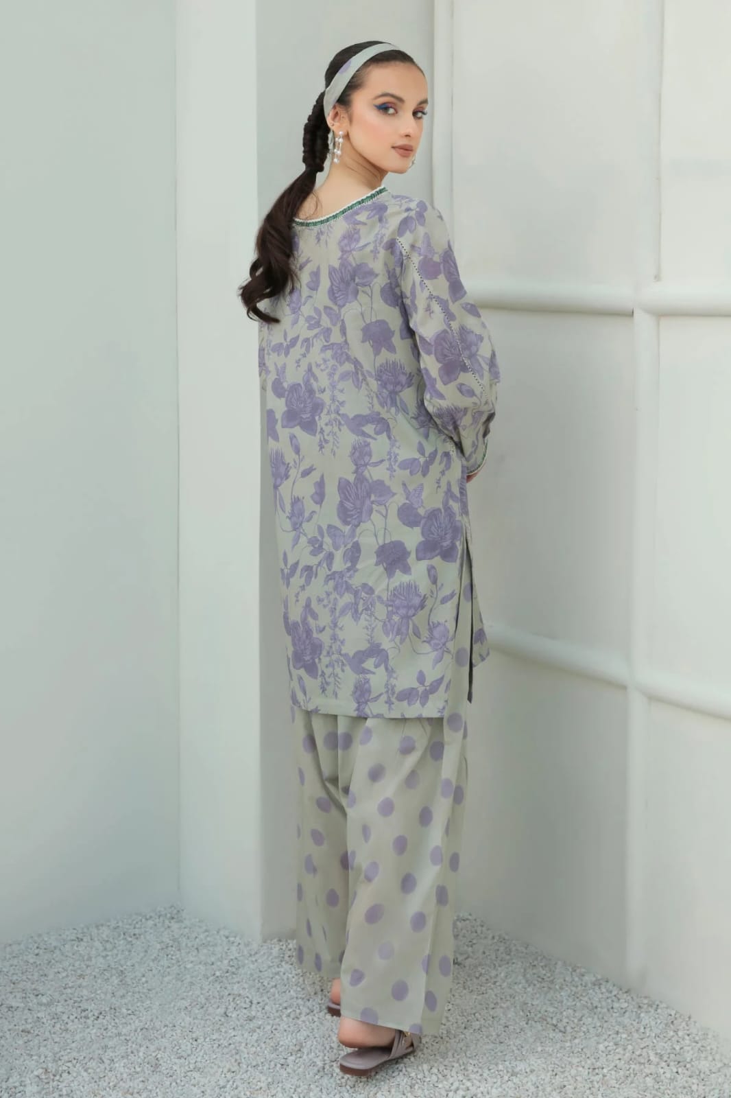 Shaa Posh SP-00 unstitched digital printed lawn suit with matching digital printed lawn trousers, vibrant floral design, and intricate details.