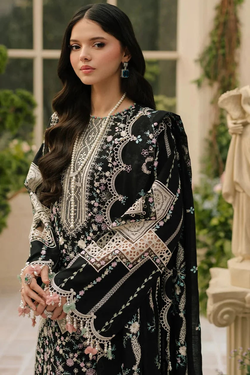 SP-BIL08 Dhanak Embroidered 3pc Suit With Embroidered Dhanak Shawl